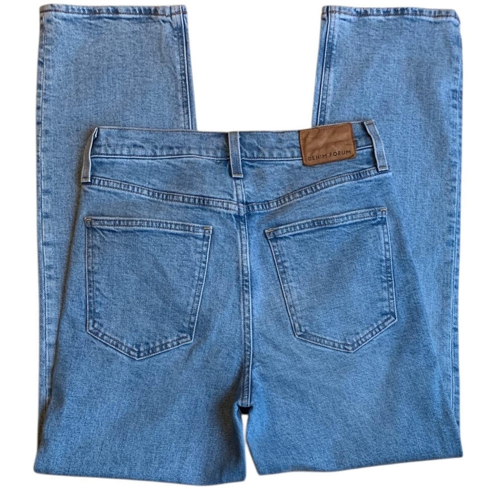Aritzia Denim Forum Arlo Hi-rise Straight Leg Ankle Length Blue Jeans Size 27 - Picture 4 of 13